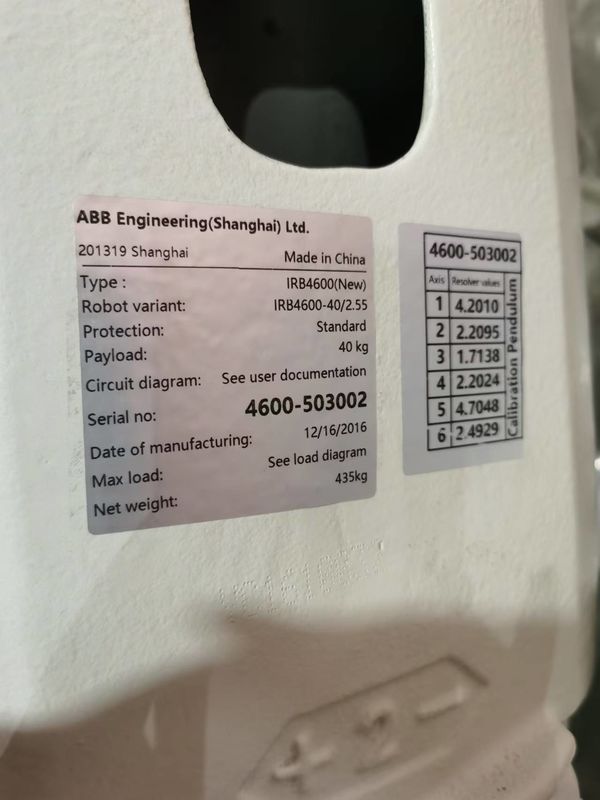 ABB IRB 4600-40/2.05 IP67 6-Achse 40 kg mittlere Nutzlast ABB-Roboter für Maschinen-Tendenzen und Pick-and-Place-Anwendungen